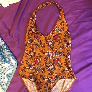 Paisley halter bodysuit